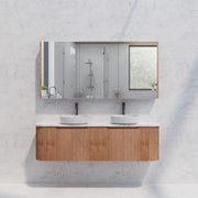RIVA GENEVA FLUTED Solid Timber Mirror Shaving Cabinet 1500mm - Beyond Bathware