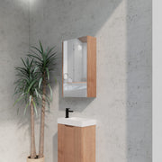 RIVA GENEVA FLUTED Solid Timber Mirror Shaving Cabinet 450mm - Beyond Bathware