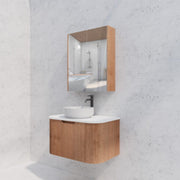 RIVA GENEVA FLUTED Solid Timber Mirror Shaving Cabinet 600mm - Beyond Bathware