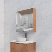 RIVA GENEVA FLUTED Solid Timber Mirror Shaving Cabinet 750mm - Beyond Bathware