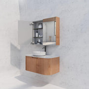 RIVA GENEVA FLUTED Solid Timber Mirror Shaving Cabinet 900mm - Beyond Bathware