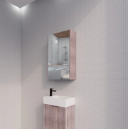 RIVA GENEVA FLUTED White Oak Mirror Shaving Cabinet 450mm - Beyond Bathware