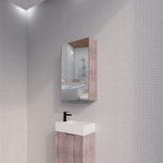 RIVA GENEVA FLUTED White Oak Mirror Shaving Cabinet 450mm - Beyond Bathware