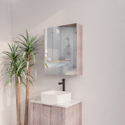 RIVA GENEVA FLUTED White Oak Mirror Shaving Cabinet 600mm - Beyond Bathware