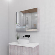 RIVA GENEVA FLUTED White Oak Mirror Shaving Cabinet 900mm - Beyond Bathware
