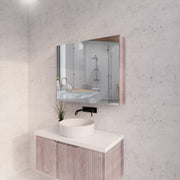 RIVA GENEVA FLUTED White Oak Mirror Shaving Cabinet 900mm - Beyond Bathware