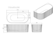 Rose Fluted Back To Wall Bathtub (Matte White) - Beyond Bathware