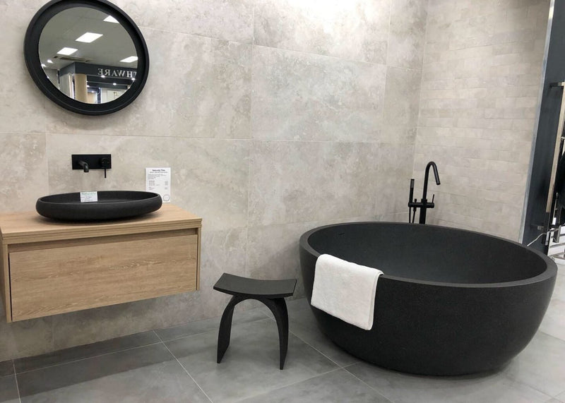 Pietra Bianca Romeo Freestanding Stone Bath - view 11