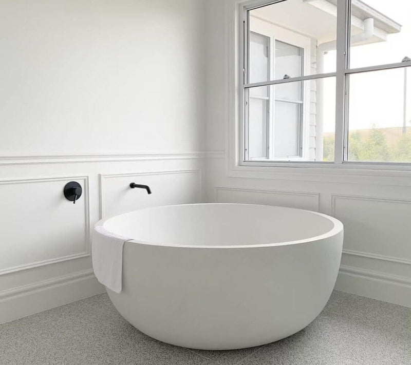 Pietra Bianca Romeo Freestanding Stone Bath - view 3