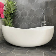 Poseidon Wave Oval Freestanding Bathtub 1800mm (No Overflow) Poseidon