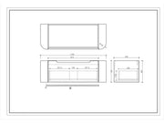 Mercio - Rome Wall Hung Vanity Bur Oak 1200mm - Aqualux Bathrooms