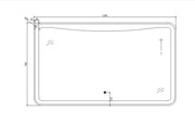 Belbagno - Belbagno Bath Mirror LED 1200mm - Glass - Aqualux Bathrooms