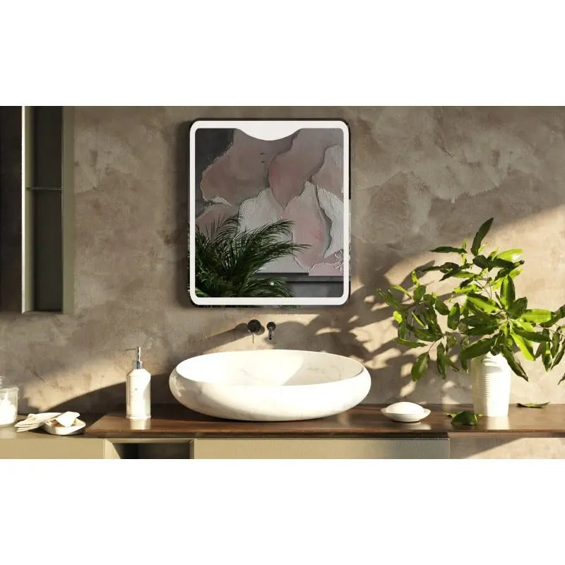 Belbagno - Belbagno Bath Mirror LED 600mm - Glass - Aqualux Bathrooms