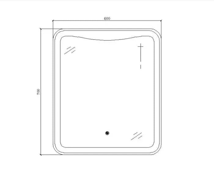 Belbagno - Belbagno Bath Mirror LED 600mm - Glass - Aqualux Bathrooms
