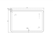 Belbagno - Belbagno Bath Mirror LED 900mm - Glass - Aqualux Bathrooms
