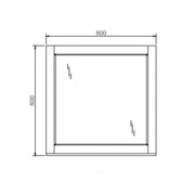 Belbagno - Belbagno Manhattan Bath Mirror 800mm- Glass - Aqualux Bathrooms