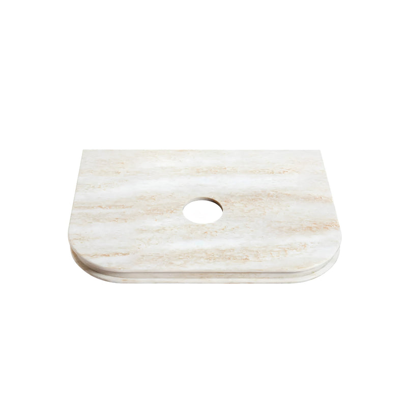 OTTI HAVANA ENGLISH EDGE SAND DUNE ABOVE COUNTER SINGLE VANITY SOLID SURFACE STONE TOP (MULTIPLE SIZES AVAILABLE)