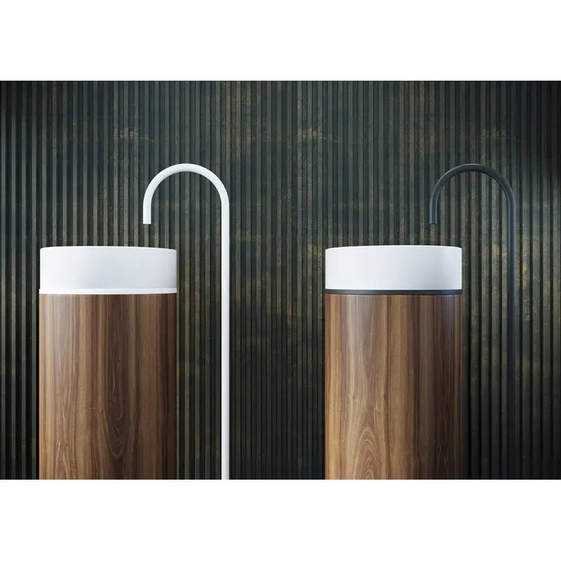 Belbagno - Belbagno Tesoro Pedestal Basin 380mm - Matt White - Aqualux Bathrooms