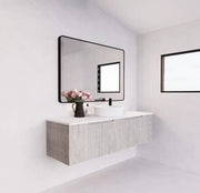 ABS Riva - Riva Vienna Wall Hung Single Bowl Vanity 1500mm - White Oak - Aqualux Bathrooms