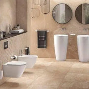 Round Black Frame Mirror 600mm - Aqualux Bathrooms- Mercio
