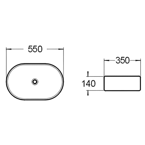 Above Counter Art Basin 550mm - Beyond Bathware