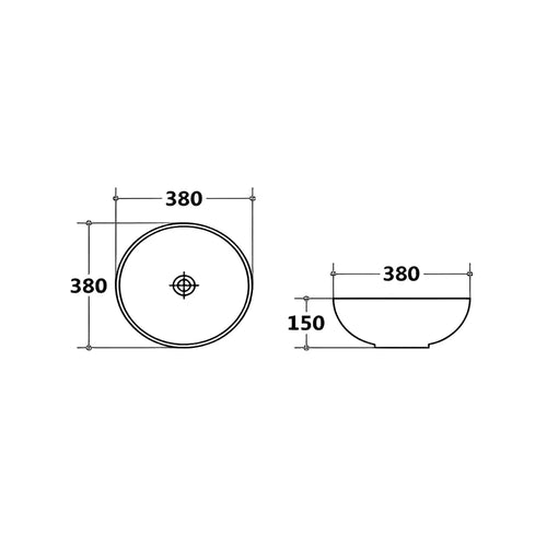 Above Counter Basin 380mm - Beyond Bathware