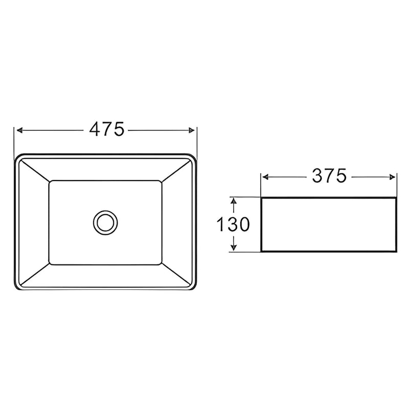 Above Counter Basin 475mm - Beyond Bathware