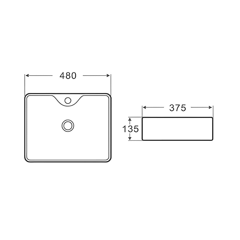 Above Counter Basin 480mm - Beyond Bathware