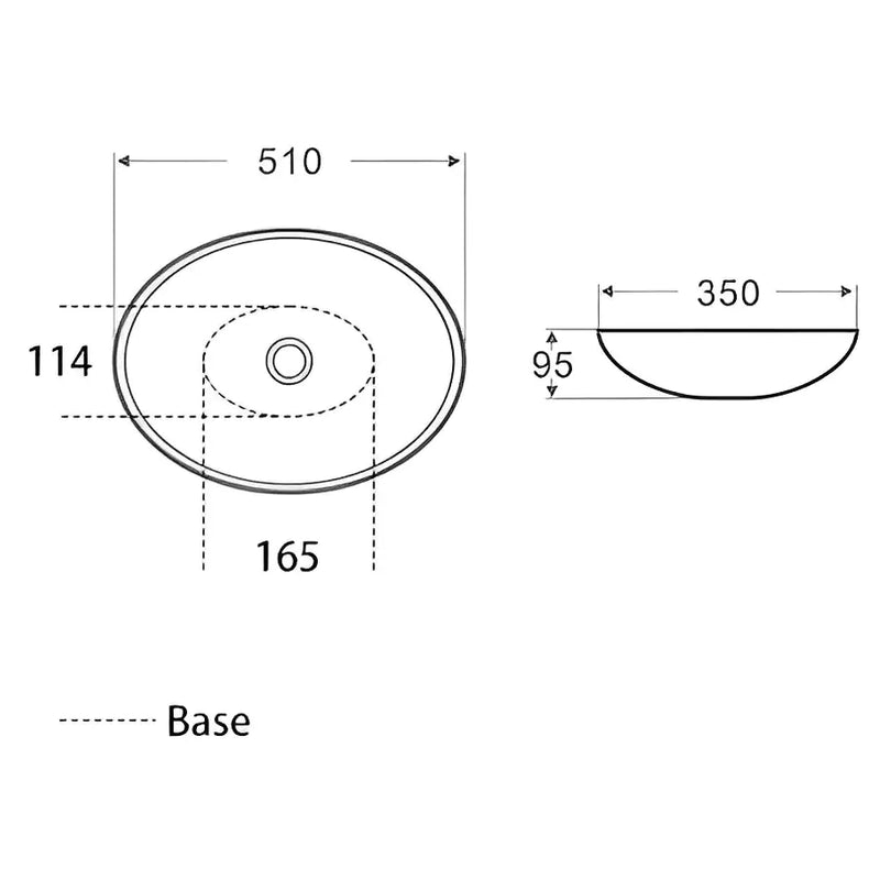 Above Counter Basin 510mm - Beyond Bathware