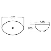 Above Counter Basin 570mm - Beyond Bathware
