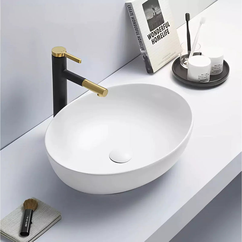 Above Counter Ceramic Art Basin 520mm - Beyond Bathware