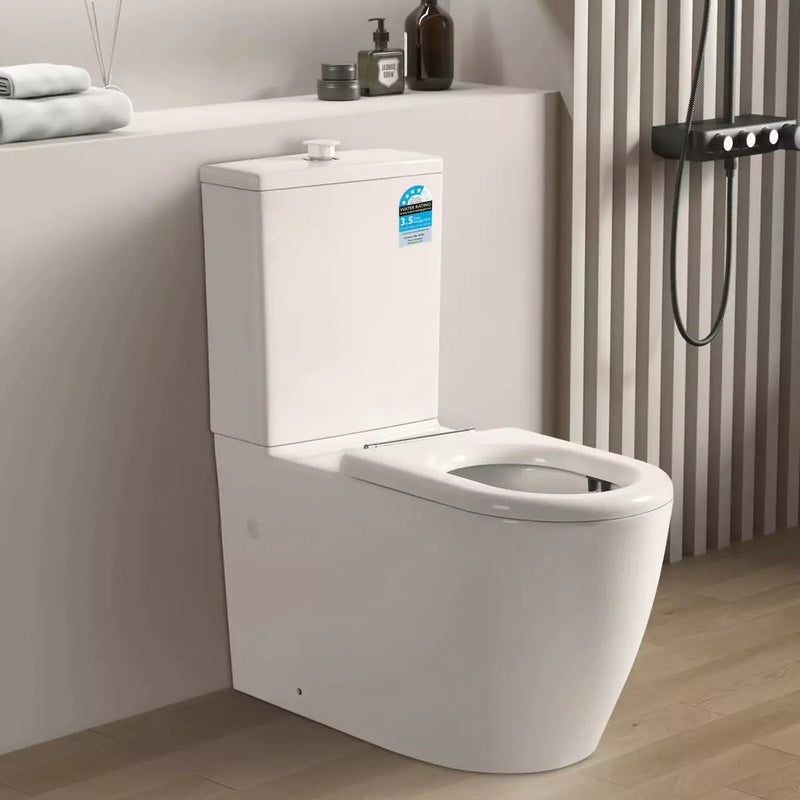 Asta Disable Rimless Toilet Rimless Flush Pan Gloss White - Beyond Bathware