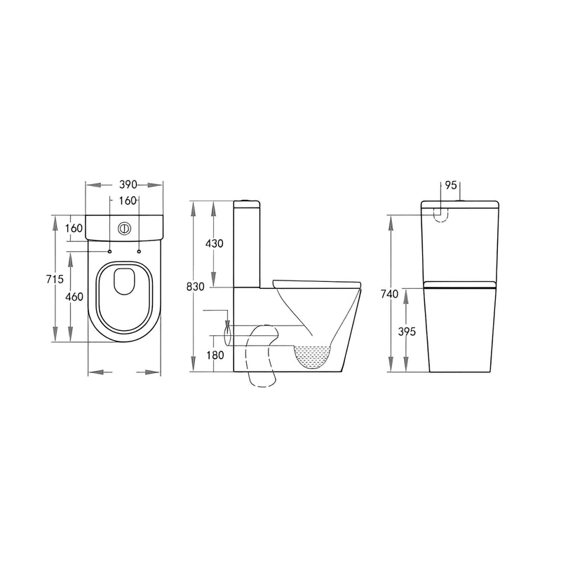 Avery BTW Toilet Suite Gloss White - Beyond Bathware