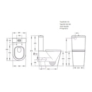 Avis Rimless Back To Wall Toilet Suite Gloss White - Beyond Bathware