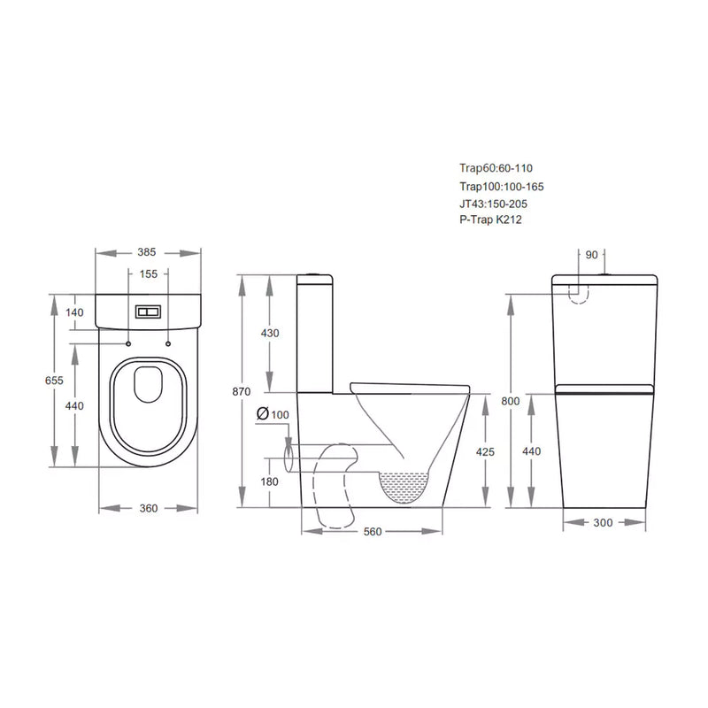 Avis Rimless Back To Wall Toilet Suite Gloss White - Beyond Bathware