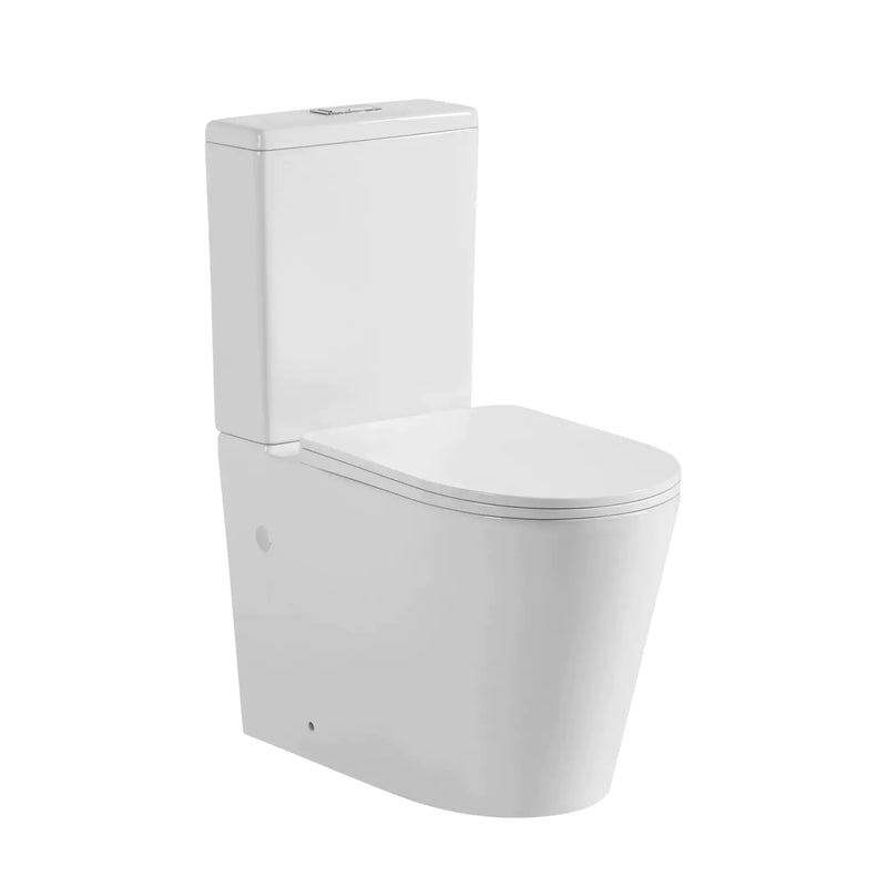 Avis Rimless Back To Wall Toilet Suite Gloss White - Beyond Bathware