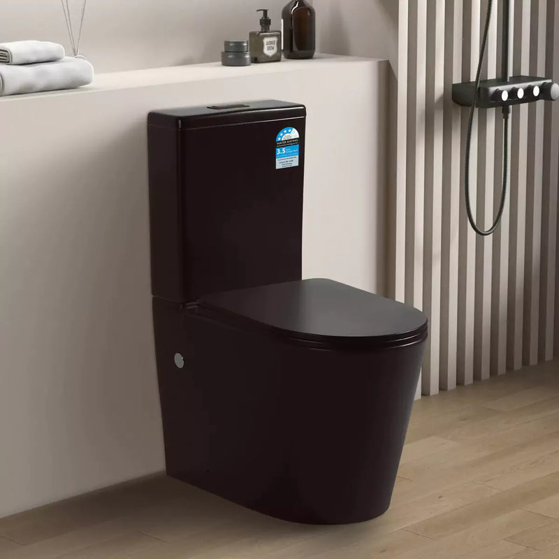 Avis Rimless Back To Wall Toilet Suite Matte Black - Beyond Bathware