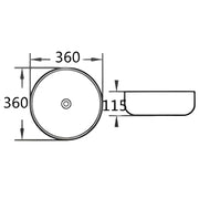 Bellevue Fluted Above Counter Basin 360mm - Beyond Bathware