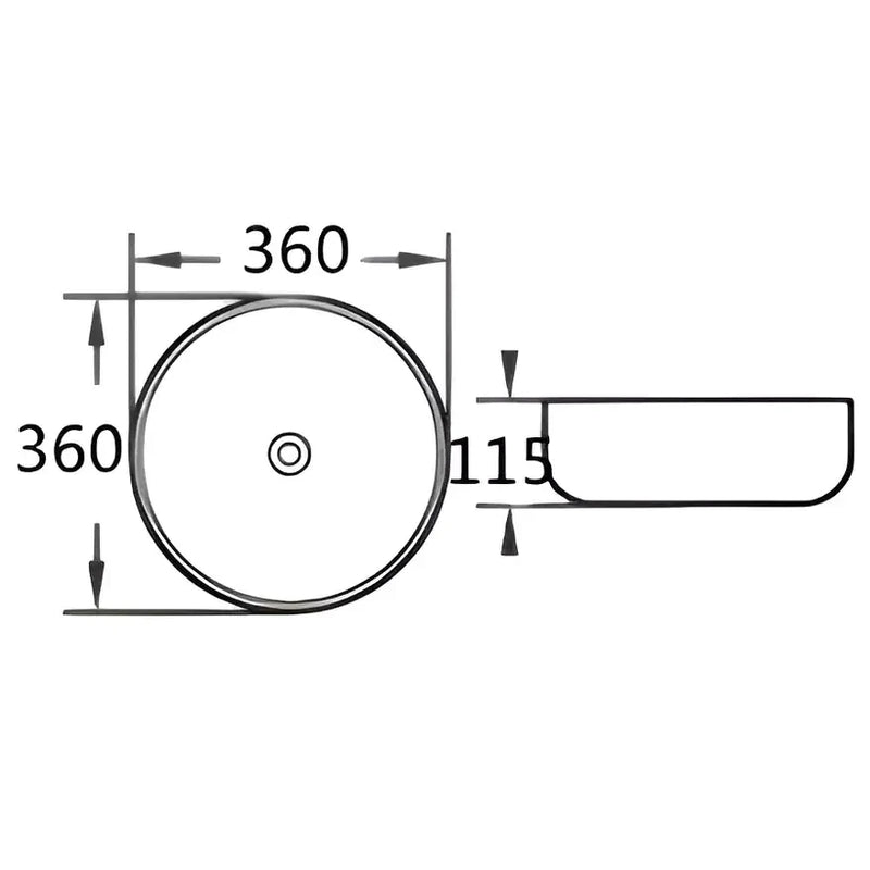 Bellevue Fluted Above Counter Basin 360mm - Beyond Bathware