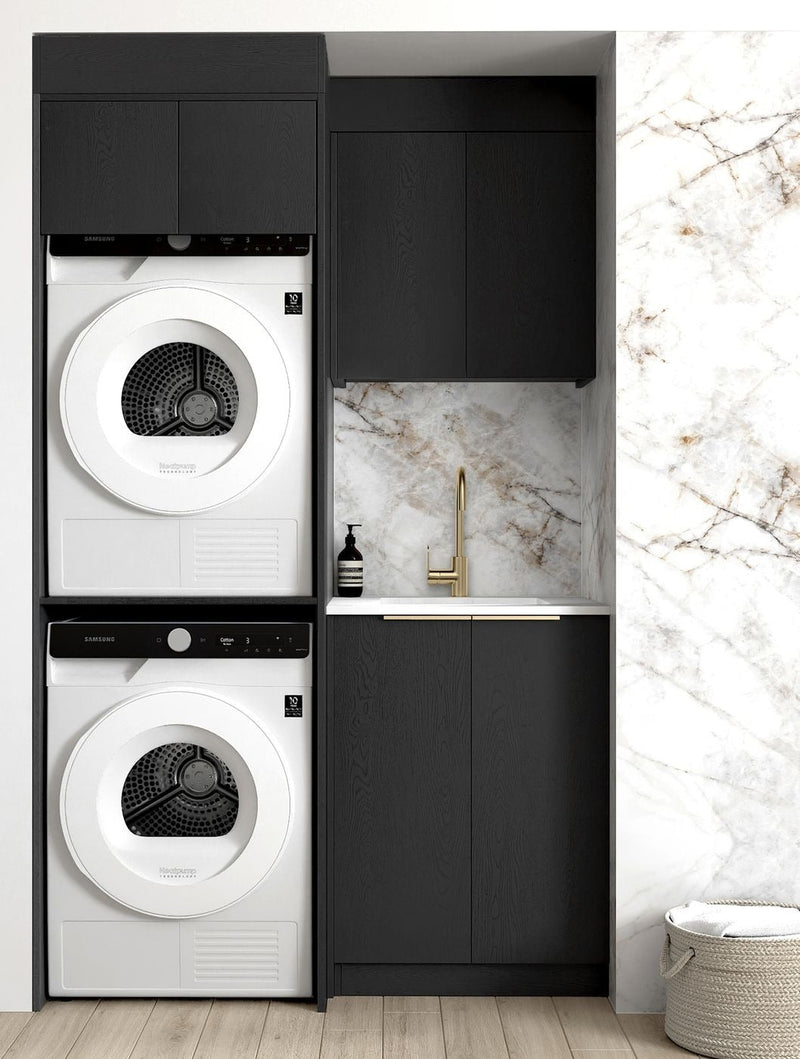 OTTI BYRON BLACK OAK 630MM BASE LAUNDRY CABINET