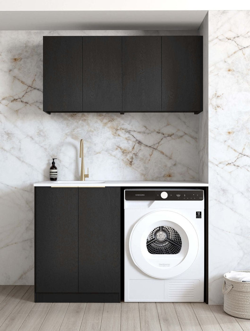 OTTI BYRON BLACK OAK 630MM WALL LAUNDRY CABINET