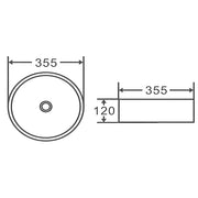 Concrete Fine Ceramic Basin 355mm - Beyond Bathware