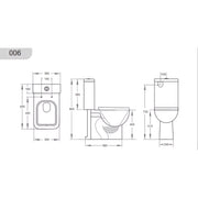Cubo Closed Couple Toilet Suite - Beyond Bathware