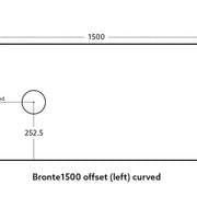 Bronte Wall Hung Vanity 1500 (Prime Oak/Double Bowl) - Aqualux Bathrooms- Poseidon