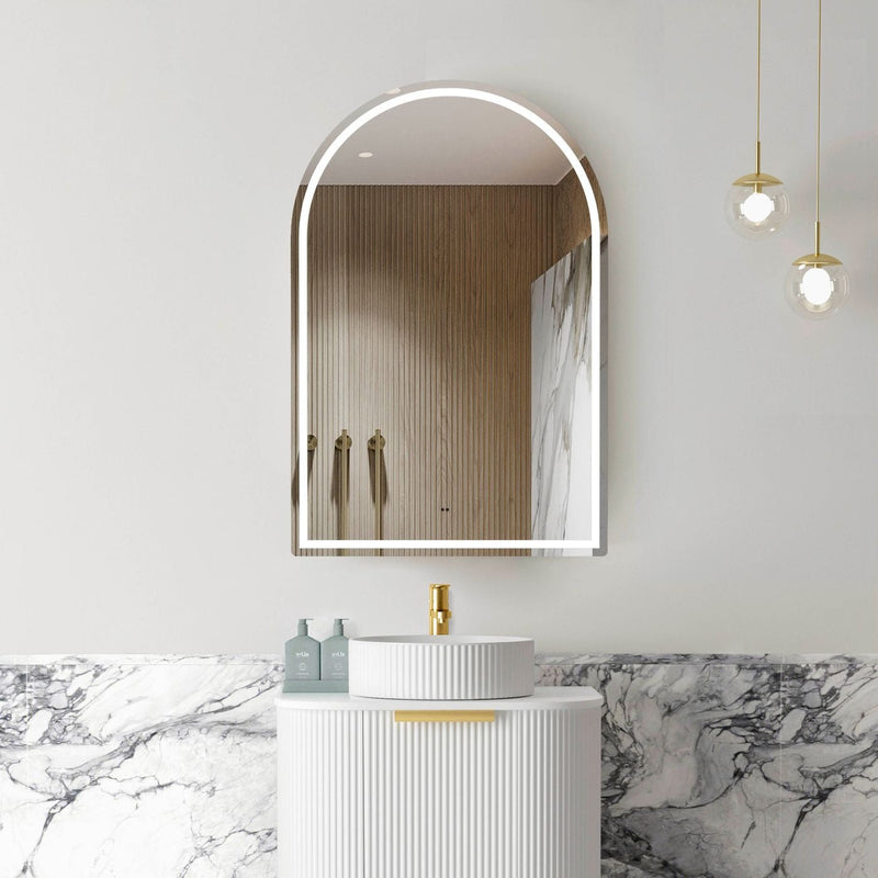 OTTI ARCHIE NATURAL OAK LED SHAVING CABINET WITH POWERPOINT 600X900MM