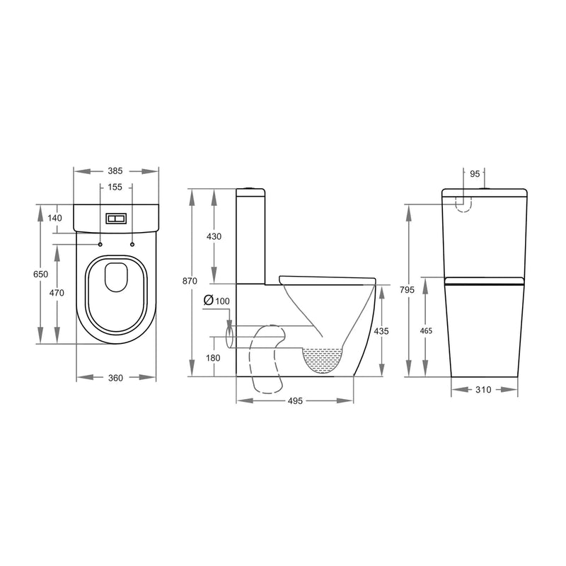 Elvera Back To Wall Toilet Suite - Beyond Bathware