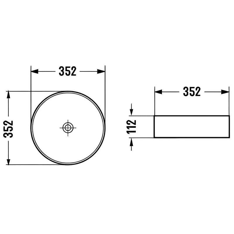 Fine Ceramic Basin 352mm - Beyond Bathware