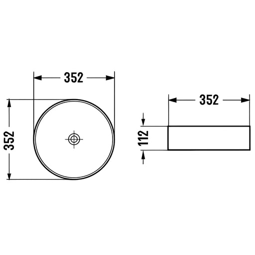 Fine Ceramic Basin 352mm - Beyond Bathware