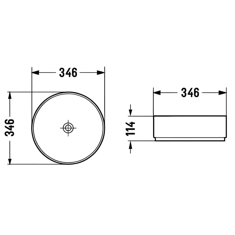Fine Ceramic Basin 355mm - Beyond Bathware