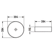 Fine Ceramic Basin Marble 394mm - Beyond Bathware